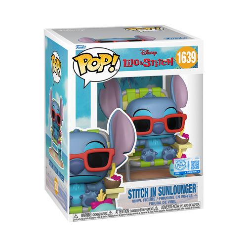 Figurine Funko Pop Disney Stitch in Sunlounger - vue 1