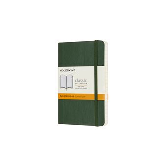 Carnet classique format de poche ligné Moleskine couverture souple Vert