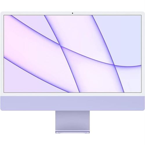 Apple iMac 24 écran retina 4,5K 512 Go SSD 8 Go RAM Puce M1 CPU 8 cœurs GPU 8 cœurs Violet Reconditionné