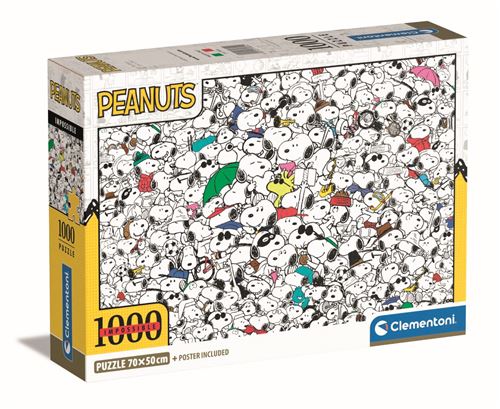 Puzzle 1000 pièces Clementoni Impossible Snoopy
