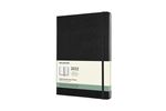Agenda semainier Moleskine Très grand format Couverture rigide 2022 Noir