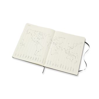 Agenda semainier Moleskine Très grand format Couverture rigide 2022 Noir
