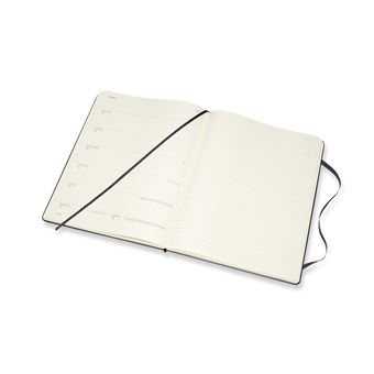 Agenda semainier Moleskine Très grand format Couverture rigide 2022 Noir