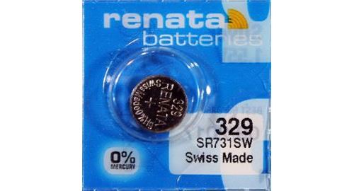 Renata 329 SR731SW Silver Oxide 1 blister de 10 Piles boutons , avec Gabarit ( Accessoire alimentation ) - Renata 329 SR731SW Silver Oxide 1 blister de 10 Piles boutons , avec Gabarit