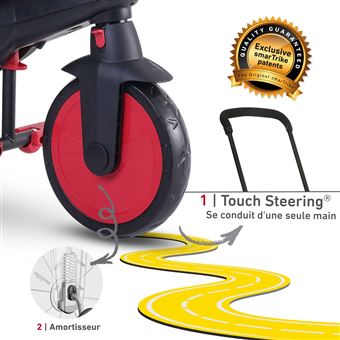 smarTrike 7J Tricycle Évolutif Pliant, Rouge
