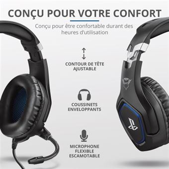 Micro casque filaire Gaming Noir Trust GXT 488 Forze pour PS4/PS5