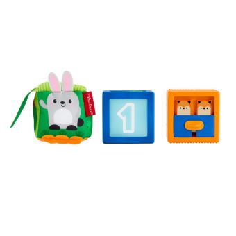 Fisher-Price blocs Stapel & Ontdekorange/bleu/vert en 3 parties