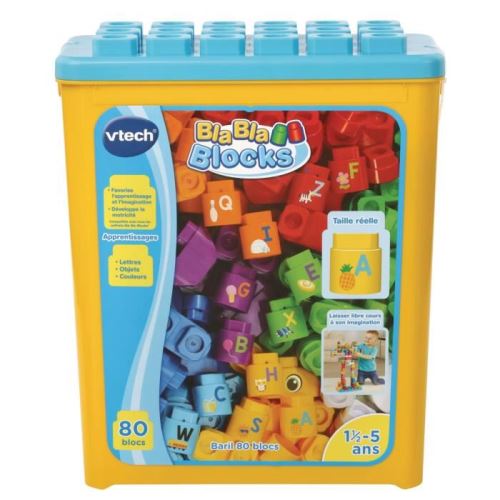 Jeu de construction Bla Bla Blocks Baril 80 Blocs Vtech