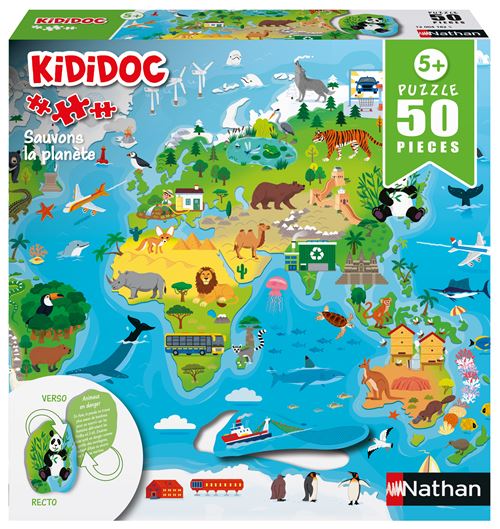 Puzzle 50 pièces Nathan Kididoc Planète