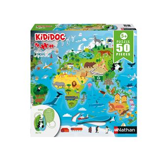Puzzle 50 pièces Nathan Kididoc Planète - 1
