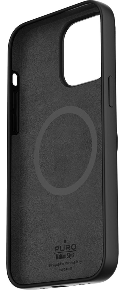 Coque silicon Puro Icon Magnetique iPhone 14 Pro Noir