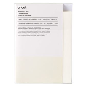 Enveloppes avec 10 cartes aquarelle R40 pour machines de découpe Cricut Ivoire