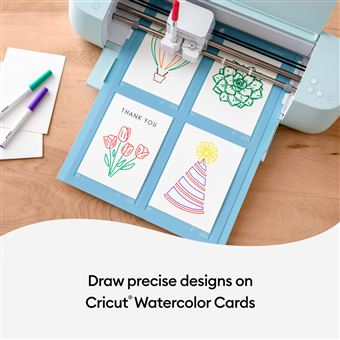 Enveloppes avec 10 cartes aquarelle R40 pour machines de découpe Cricut Ivoire