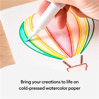 Enveloppes avec 10 cartes aquarelle R40 pour machines de découpe Cricut Ivoire