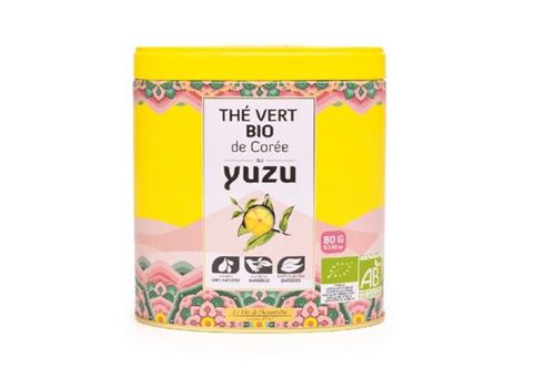 Terre d'Oc Biologische Yuzu groene thee 80 g doos