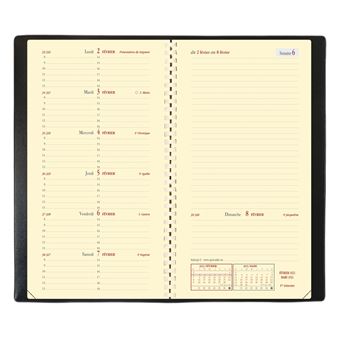 Agenda scolaire semainier Quovadis 2021 2022 Soho Rouge