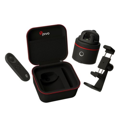 Pack starter Pivo stabilisateur photo pour smartphone + Smart Mount Noir et rouge