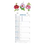 Calendrier mensuel Exacompta 16 x 33 cm Support Fleurs 2024