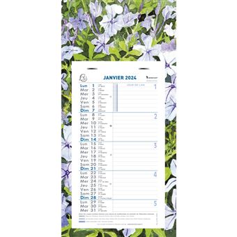 Calendrier mensuel Exacompta 16 x 33 cm Support Fleurs 2024 - Calendrier  planning et éphéméride à la Fnac