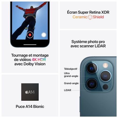 Apple iPhone 12 6,1 256 Go Double SIM 5G Bleu - iPhone - Achat & prix
