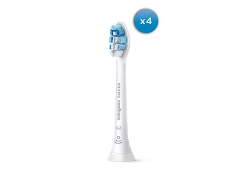 Lot de 4 têtes de brosse Philips Sonicare G2 Optimal Gum Care HX9034/10