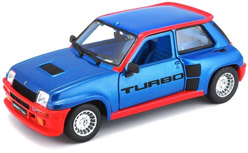Bburago voiture renault r5 turbo 1 1/24eme - bleu