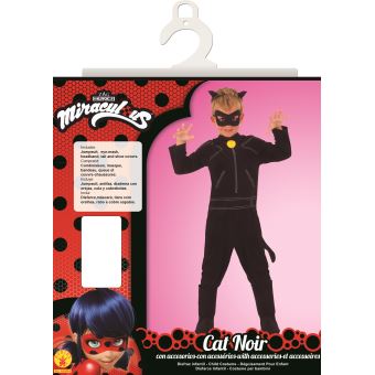 Costume Classique Miraculous Ladybug Chat Noir 7 8 Ans Deguisement Enfant Achat Prix Fnac