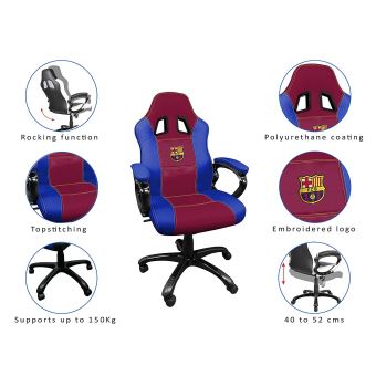 Fauteuil Gaming Subsonic FC Barcelone Bleu et Rouge