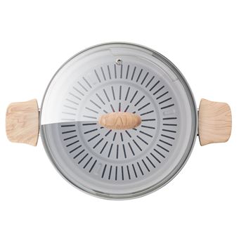 Faitout Tefal Natural Force 24 cm Gris avec panier vapeur et couvercle