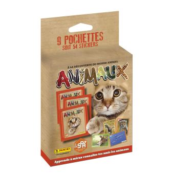 Jeu de cartes Panini Animaux Blister 9 Pièces