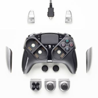 Pack de 7 modules additionnels Thrustmaster argentés et noirs pour eSwap Pro Controller PS4/PC