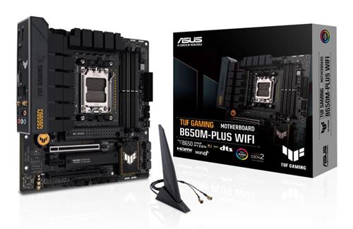 Carte mère ASUS TUF GAMING AMD B650M-PLUS WIFI micro ATX Socket AM5 Chipset AMD B650