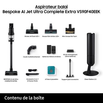 Aspirateur balai Samsung Bespoke AI jet Ultra VS90F40EEK 1050 W Noir