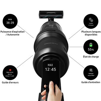 Aspirateur balai Samsung Bespoke AI jet Ultra VS90F40EEK 1050 W Noir