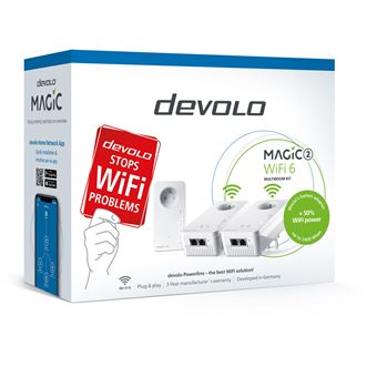 Kit Multiroom 2 adaptateurs CPL Devolo Magic 2 WiFi 6 Bi-bande Blanc