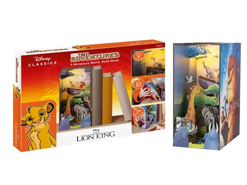 Revell Book Nook - Kit DIY à construire Maquette 3D Serre Livre - Tiny Adventures - Disney - Le Roi Lion - LED