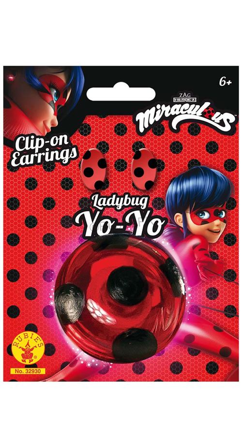 Kit accessoires Yoyo avec boucle d'oreilles Miraculous Ladybug