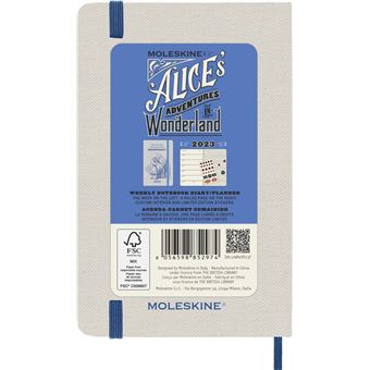 Agenda scolaire Moleskine 2022 2023 Semainier Alice format de poche Bleu