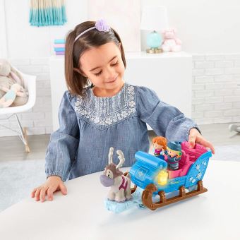 Jeu d’éveil Fisher Price La Reine des Neiges Le traîneau de Kristoff avec 2 figurines et un renne