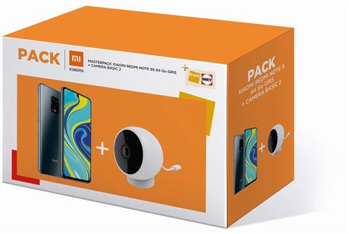 Pack Smartphone Xiaomi Redmi Note 9S 6,67 Double SIM 64 Go Gris interstellaire + Camera Basic 2
