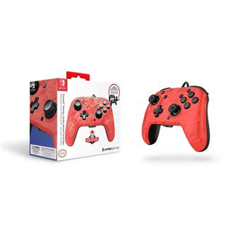 PDP Faceoff Deluxe+ Audio Wired Controller - Manette de jeu - filaire - rouge camo - pour Nintendo Switch