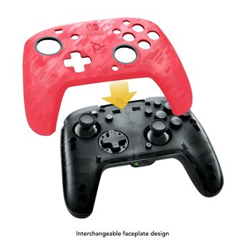 PDP Faceoff Deluxe+ Audio Wired Controller - Manette de jeu - filaire - rouge camo - pour Nintendo Switch