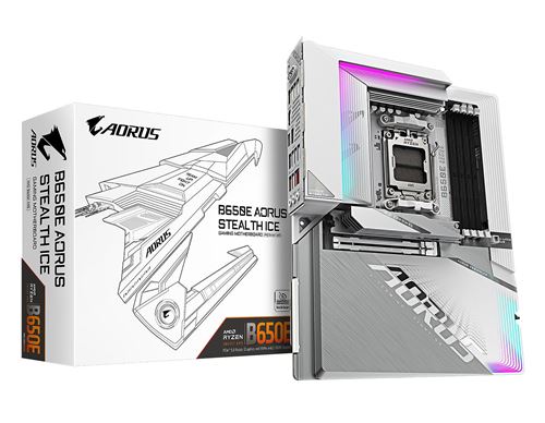 Carte mère Gigabyte B650E AORUS STEALTH ICE ATX Socket AM5 Chipset AMD B650E