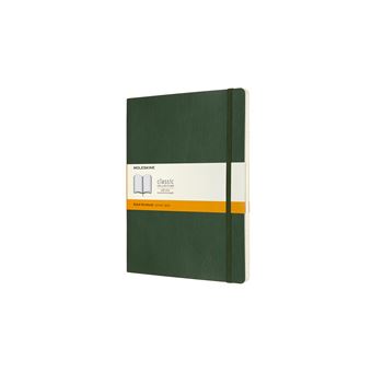 Carnet classique très grand format ligné Moleskine couverture souple Vert