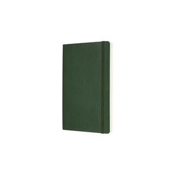 Carnet classique grand format Moleskine à pages blanches couverture souple Vert