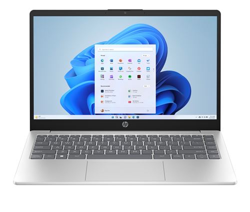 Pack PC Portable HP Laptop 14 ep0036nf 14 Intel Core i3 8 Go RAM 256 Go SSD Argent naturel Souris sans fil Bluetooth Argent vif Housse de protection reversible pour ordinateur
