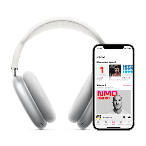 Casque Apple AirPods Max à réduction de bruit active Argent - Casque audio
