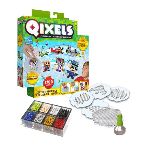 Kit design et recharge métalliques Qixels Kanaï Kids