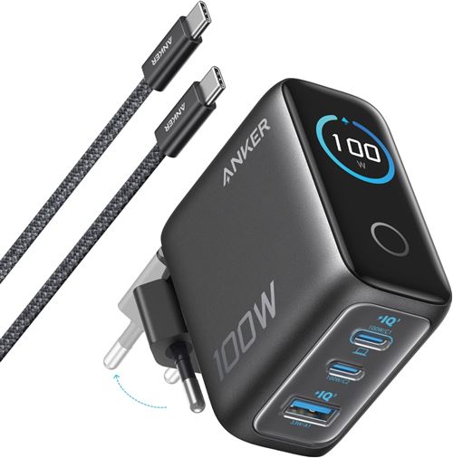Chargeur Anker 1A2C Max via chaque port USB C - vue 2