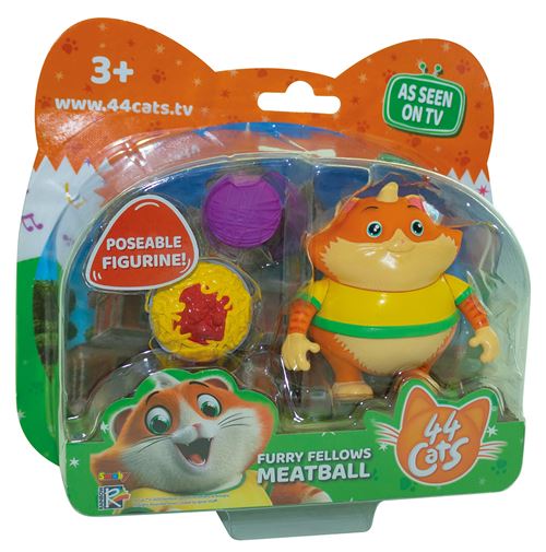 Figurine Smoby 44 Chats Furry Fellows avec boulette et bol spaghetti